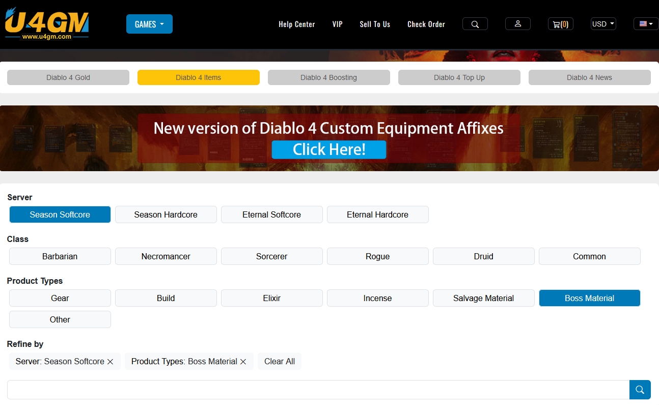 Diablo 4 Items for sale